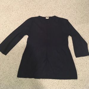Jcrew 100% cashmere navy crew neck sweater